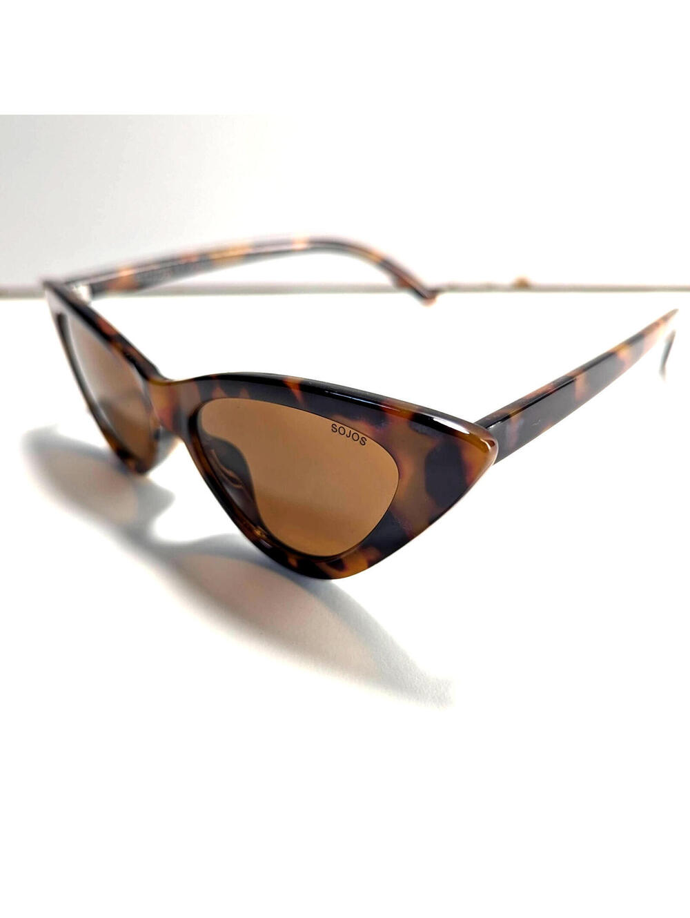 Sojos SJ2044 C14 Brown Tortoise Shell Cat Eye Sunglasses Size: 54-18-148 Retro